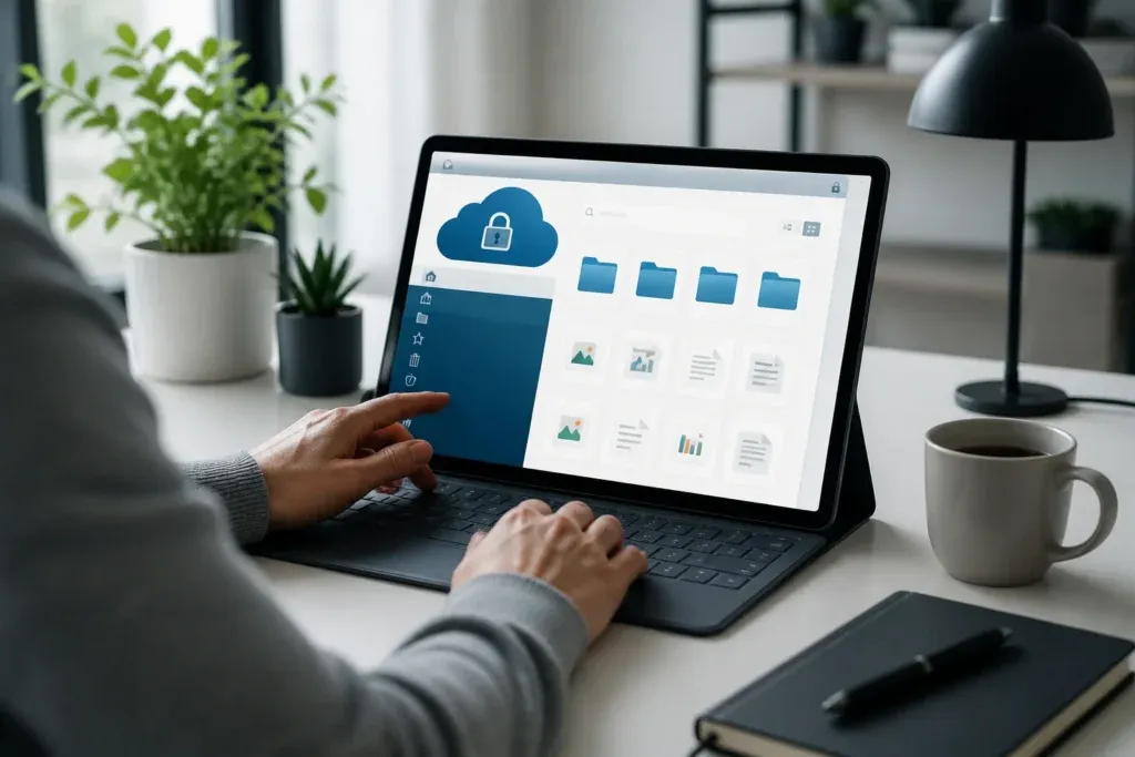 Interface de stockage cloud securise